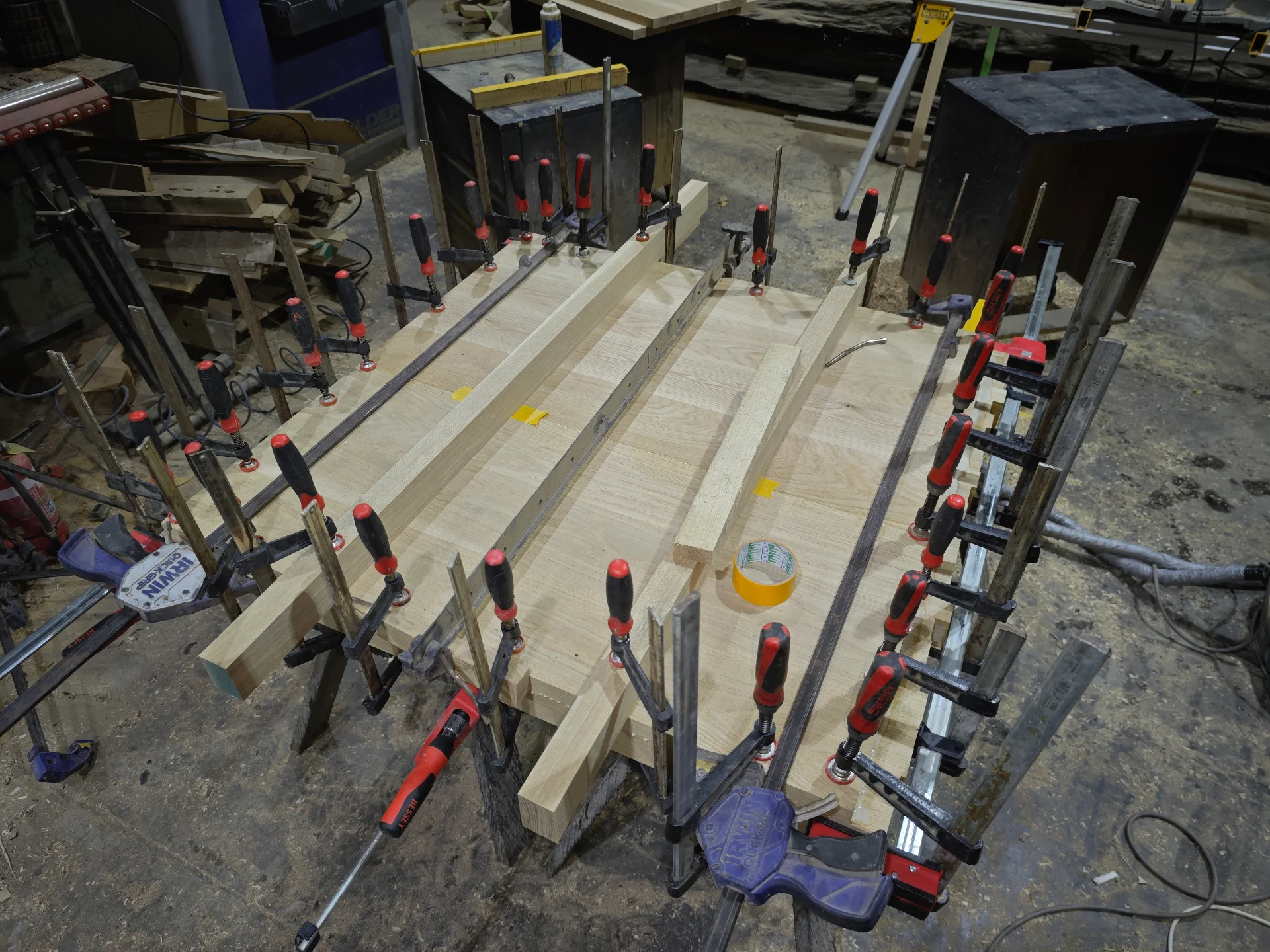 Soild Oak Floating Treads — Progress photo
