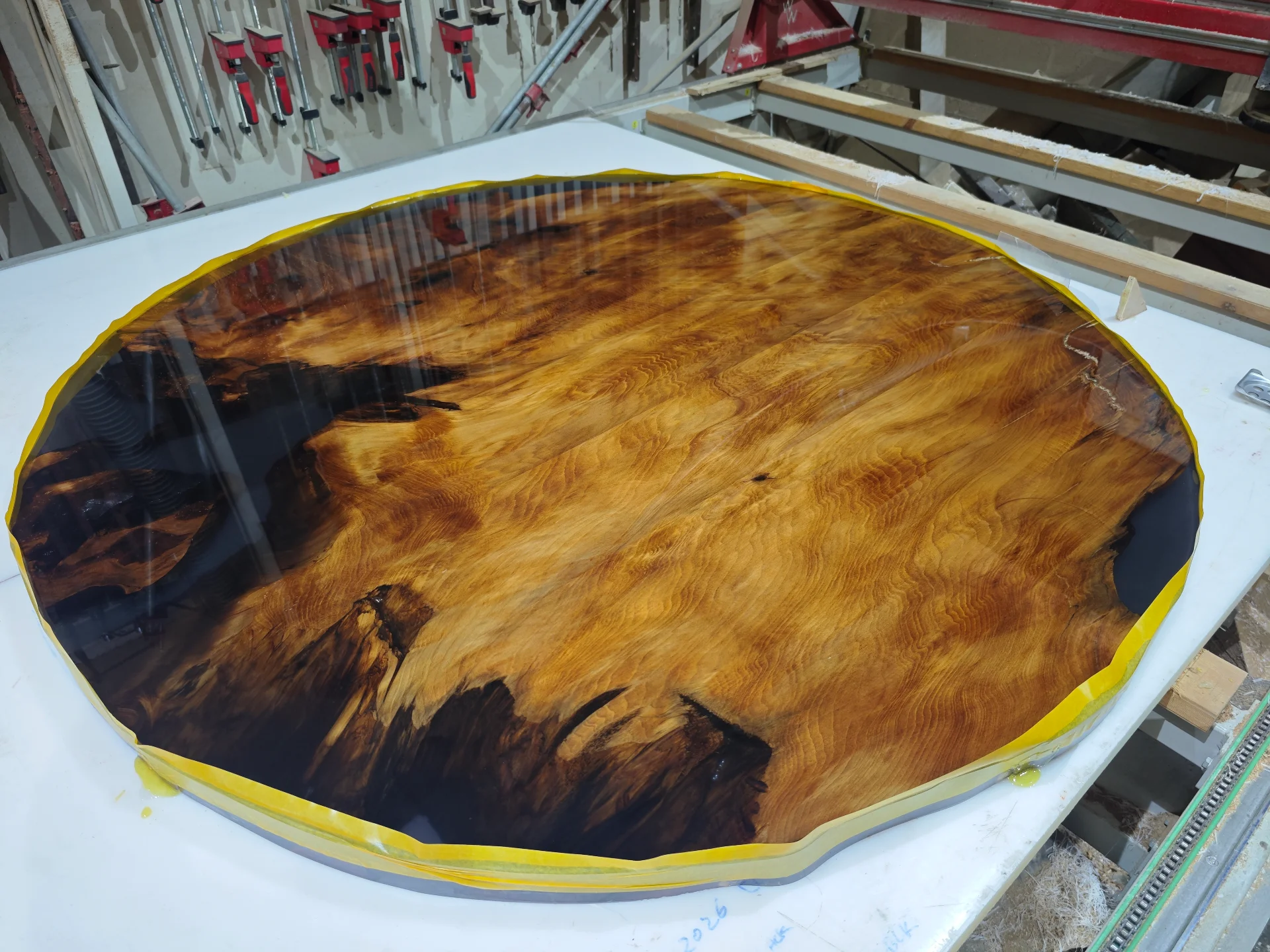 Weis round kauri table — latest progress