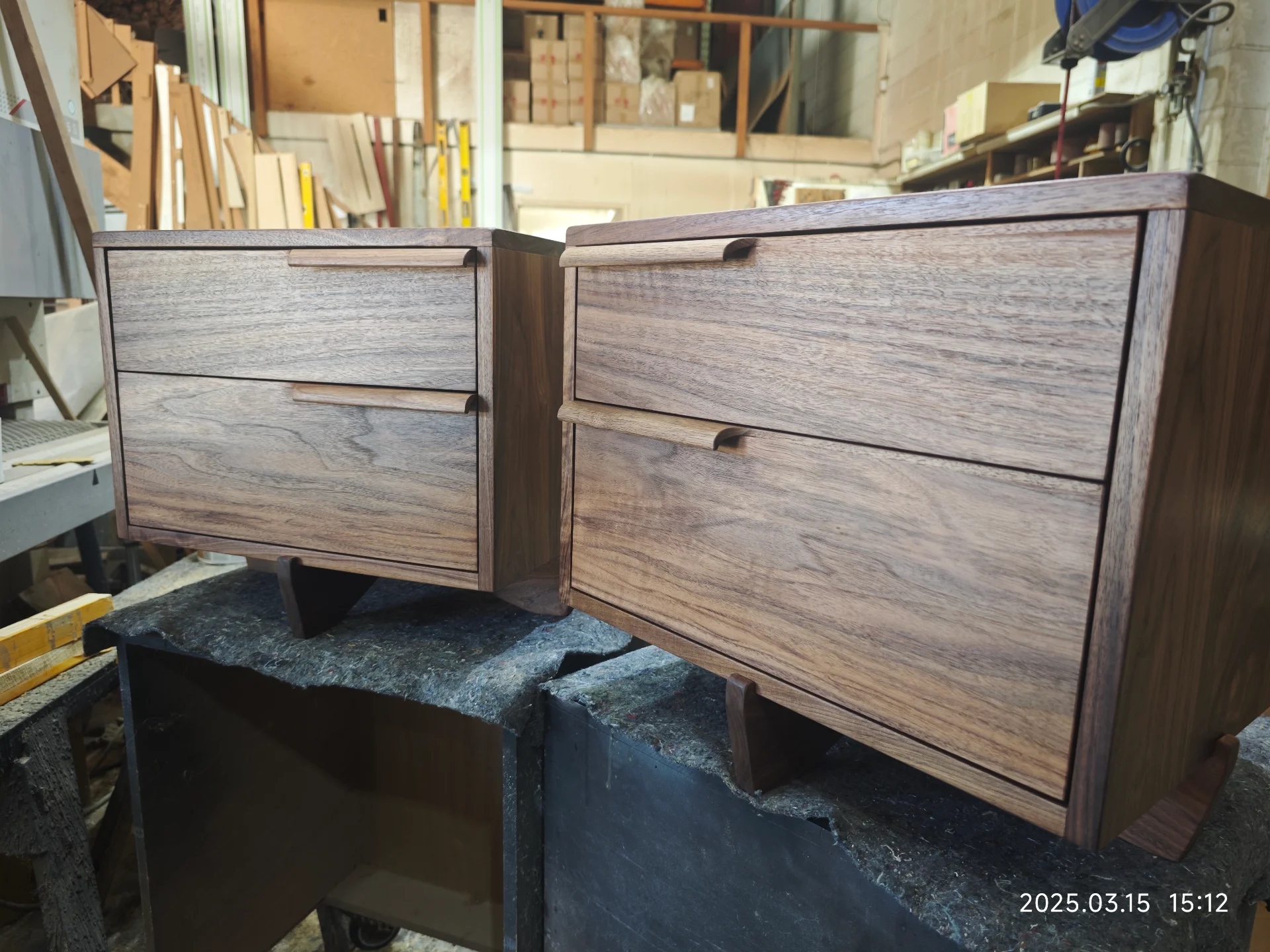 Black Walnut Bedside tables — Progress photo