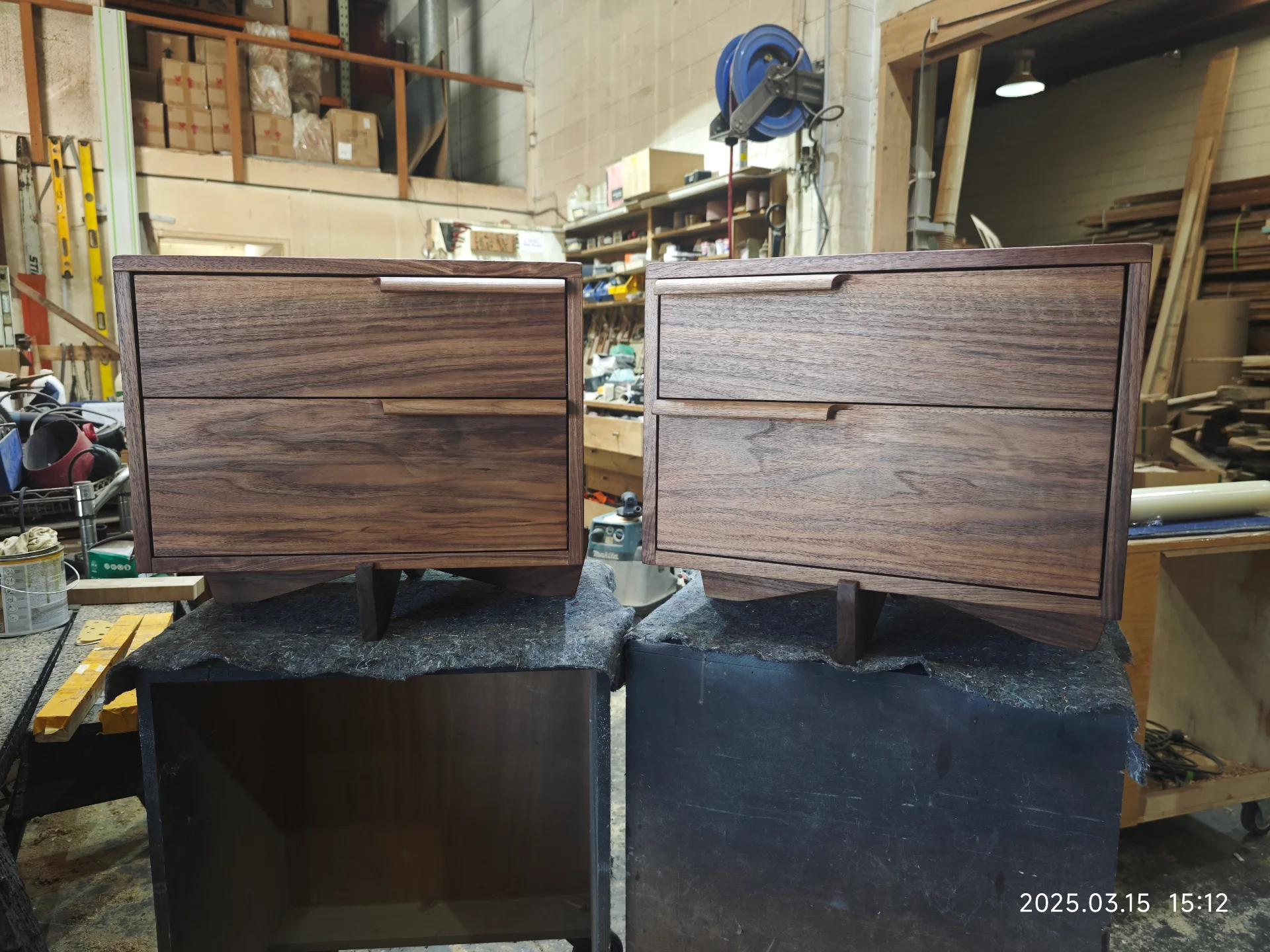 Black Walnut Bedside tables — Progress photo