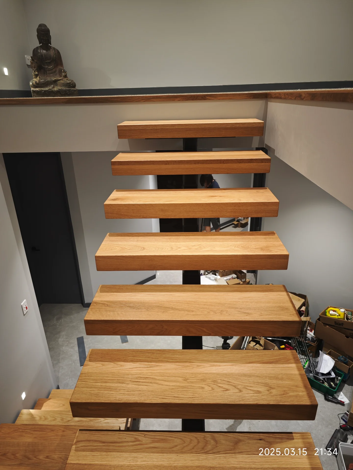 Soild Oak Floating Treads 3 — Progress photo