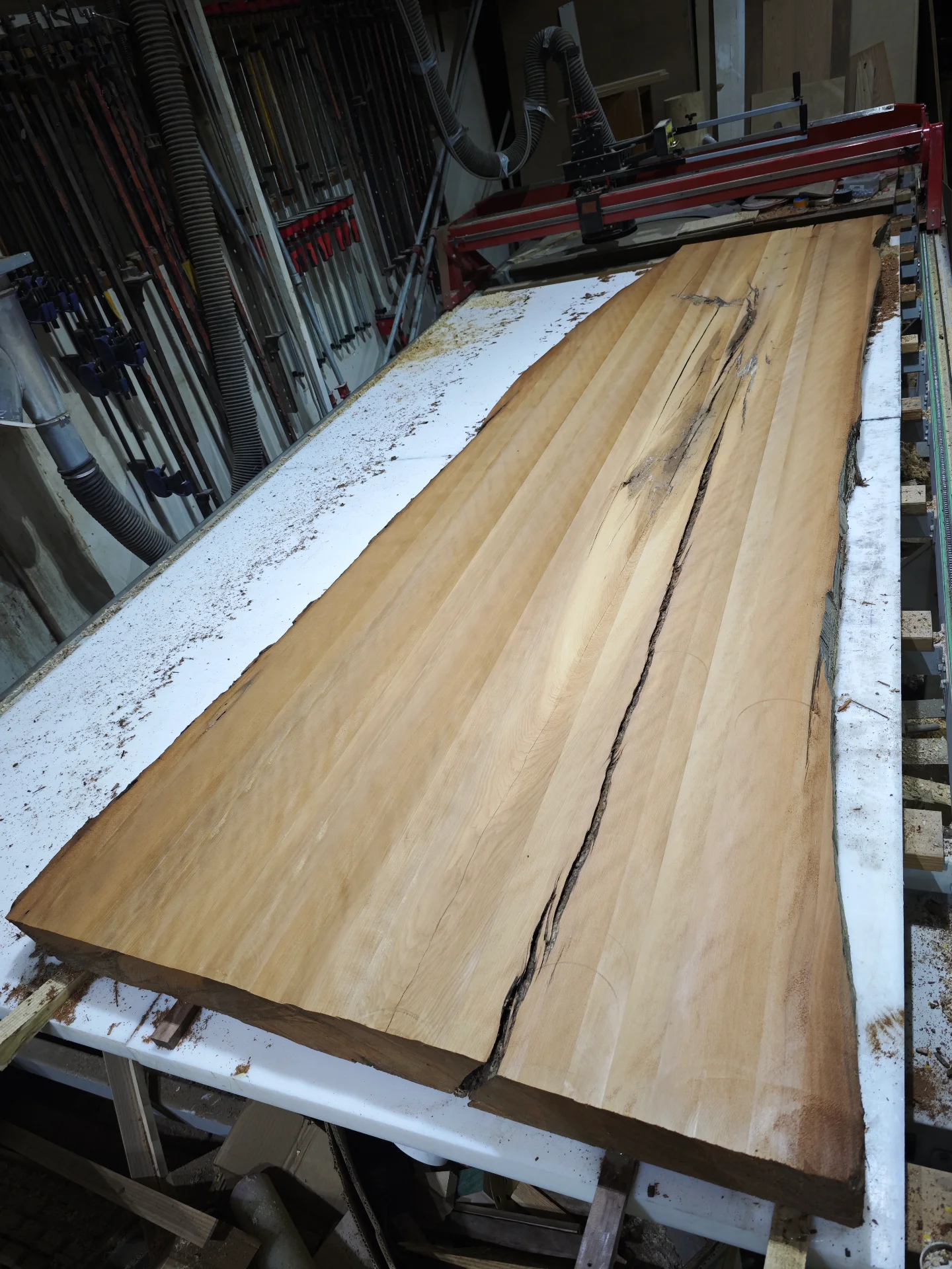 Swamp Kauri Boardroom Table  — Progress photo