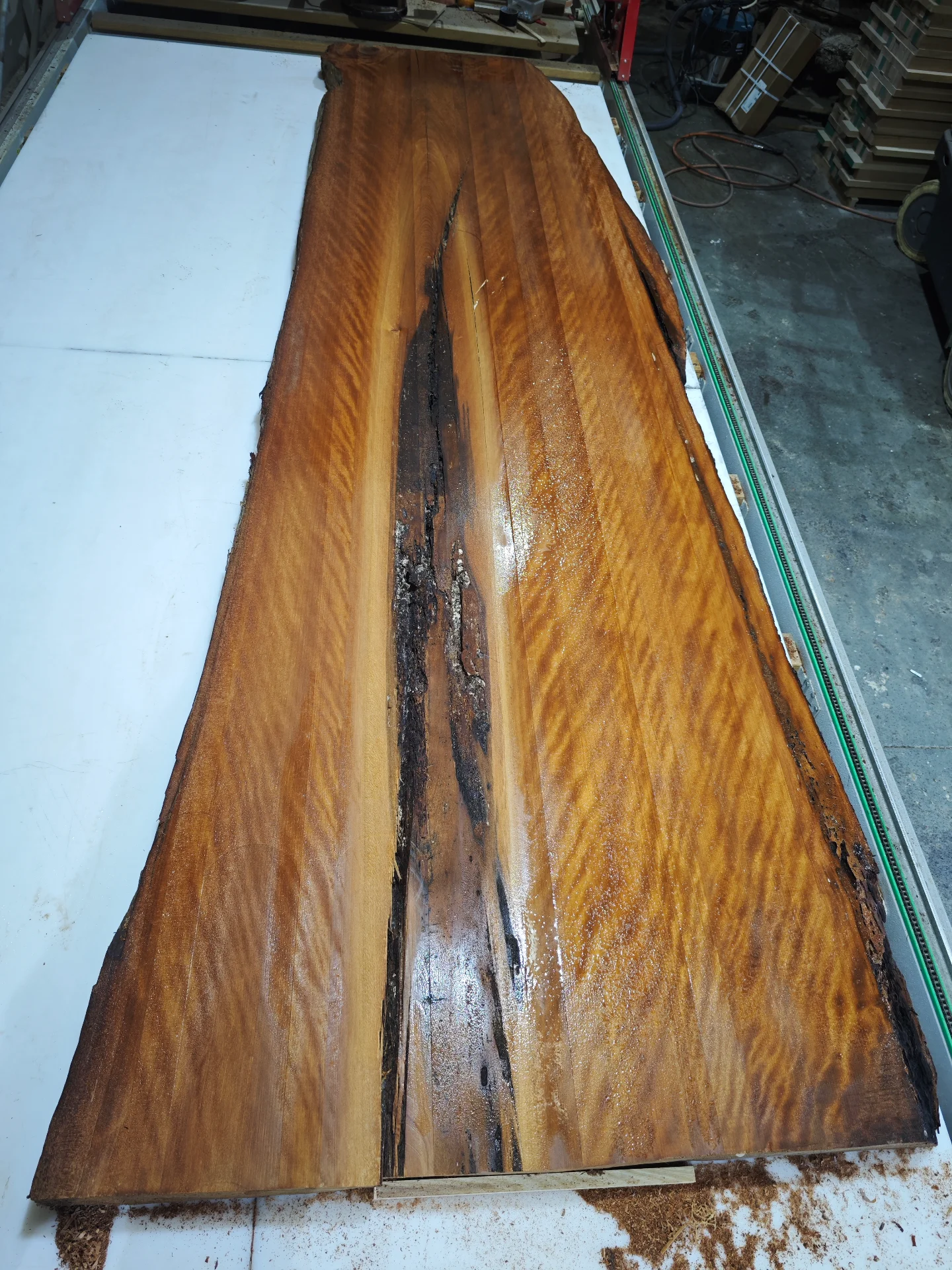 Swamp Kauri Boardroom Table  — Progress photo