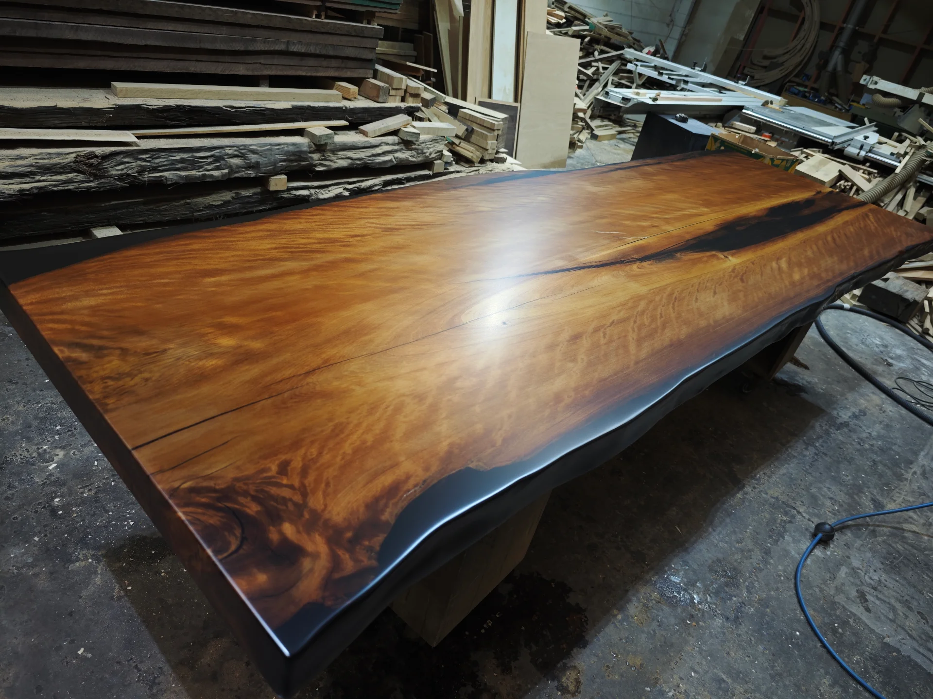 Swamp Kauri Boardroom Table  — Progress photo
