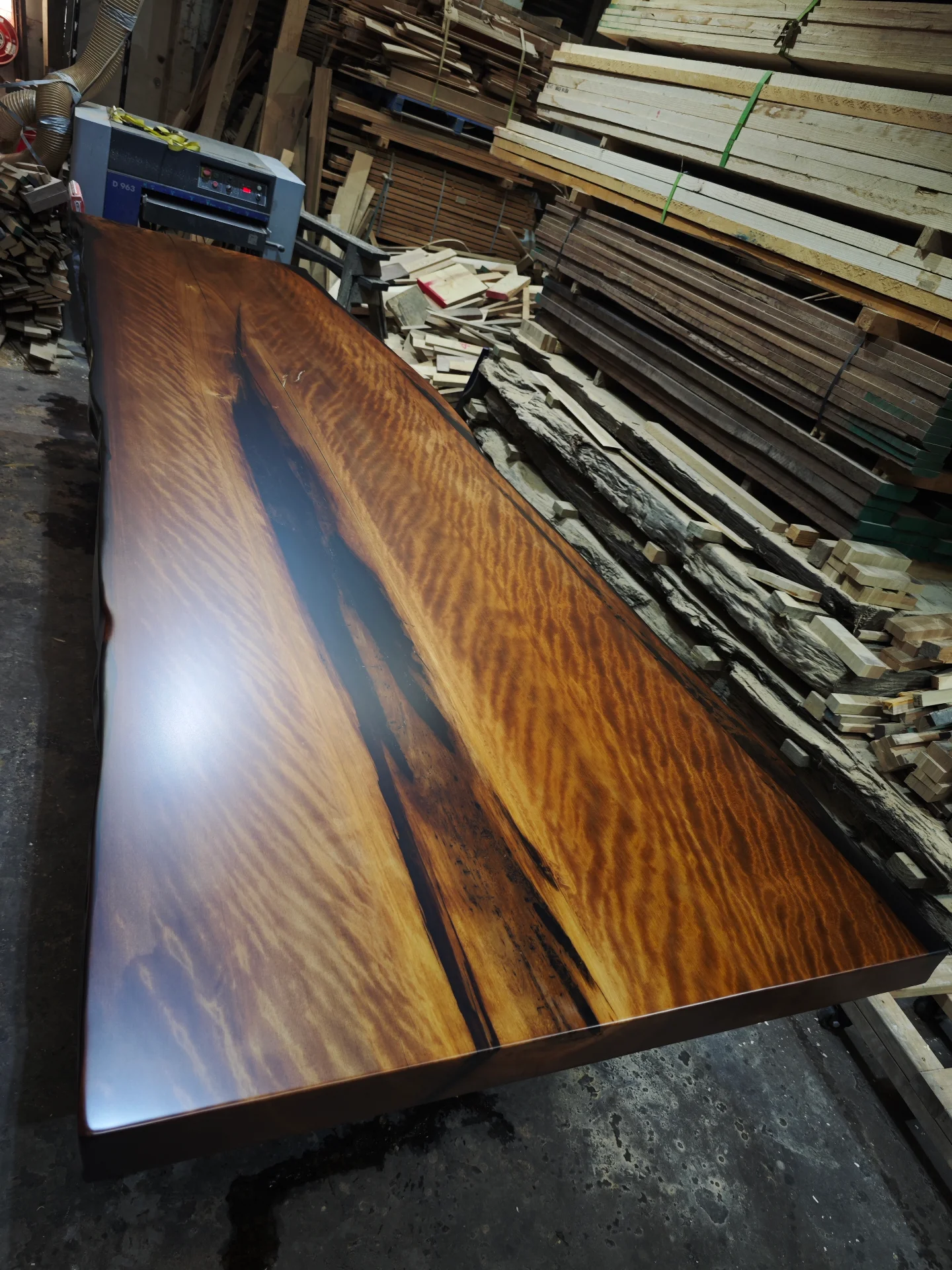 Swamp Kauri Boardroom Table  — Progress photo