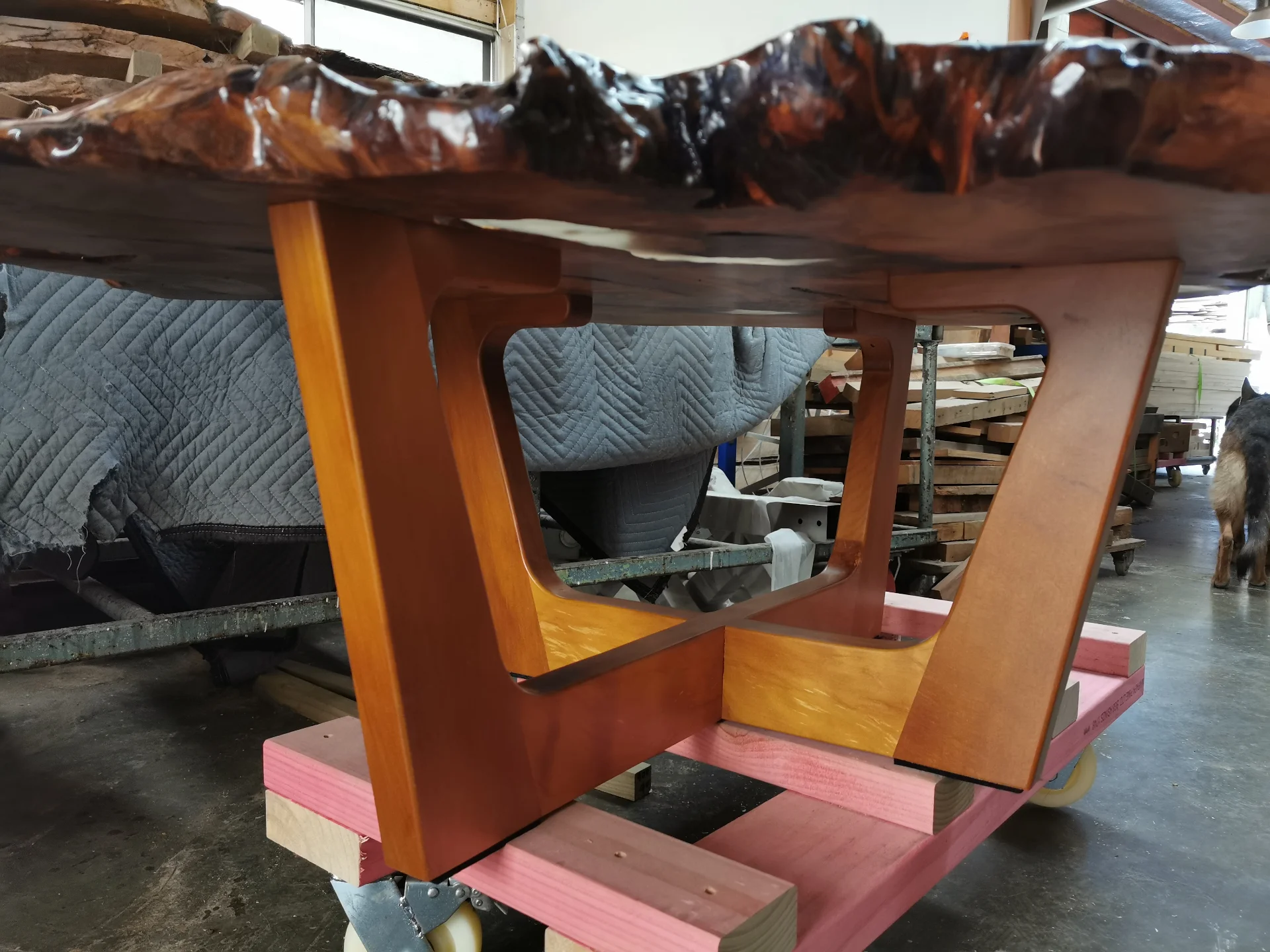 Live edge Swamp Kauri Coffee Table — Progress photo