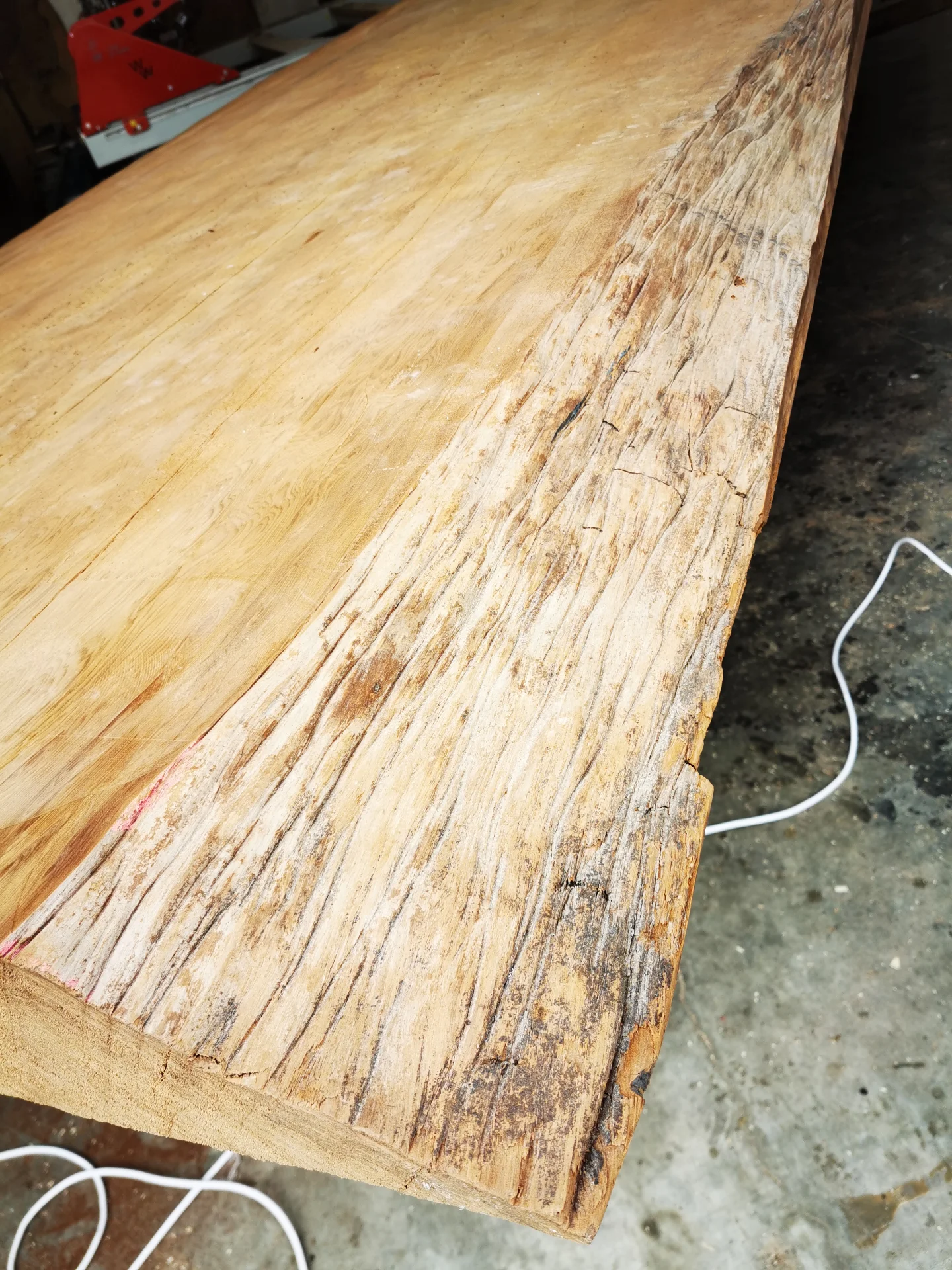 Kevin 6M Swamp Kauri Boardroom table — Progress photo