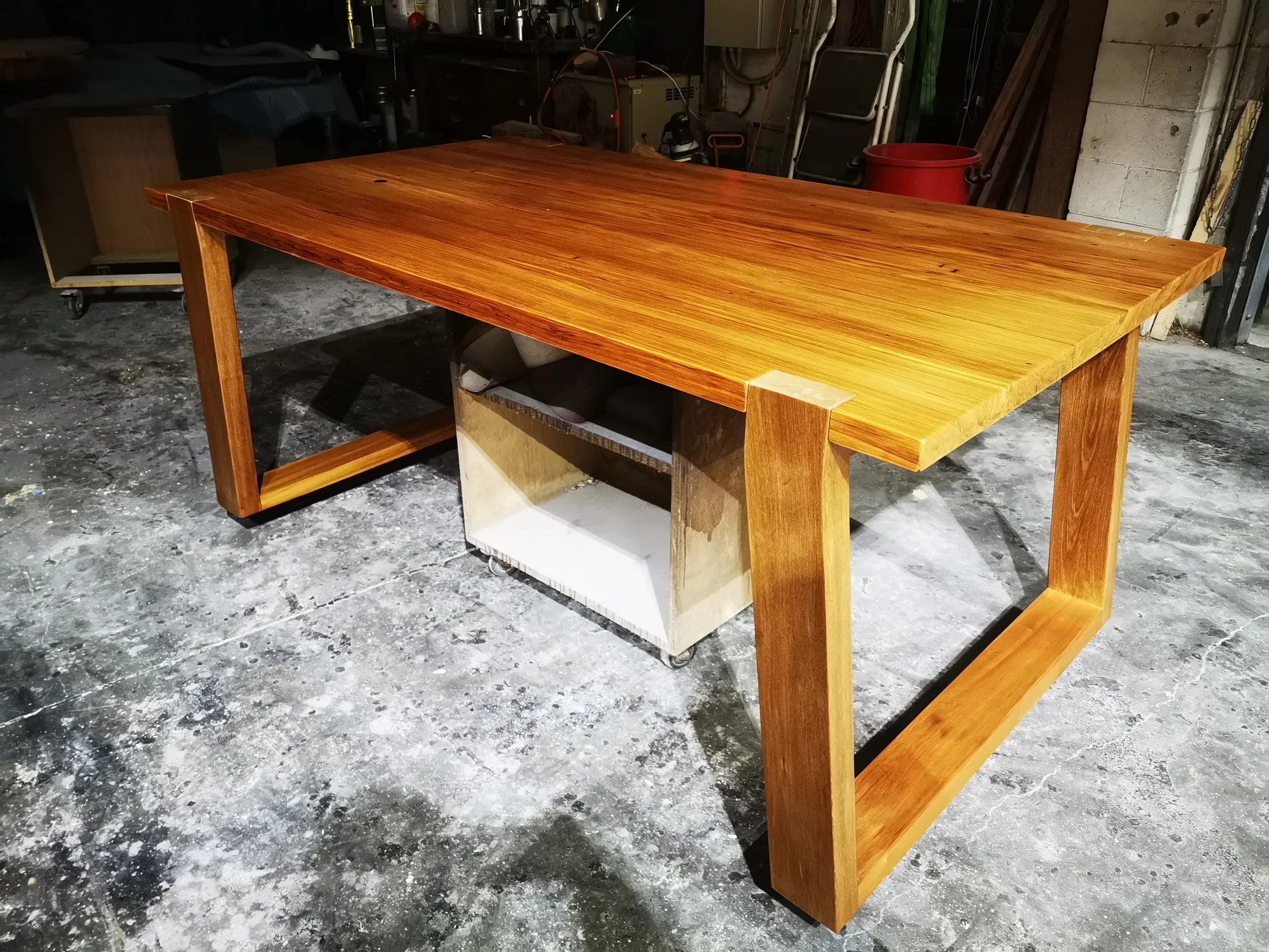Recycled Rimu Office desk — Progress photo