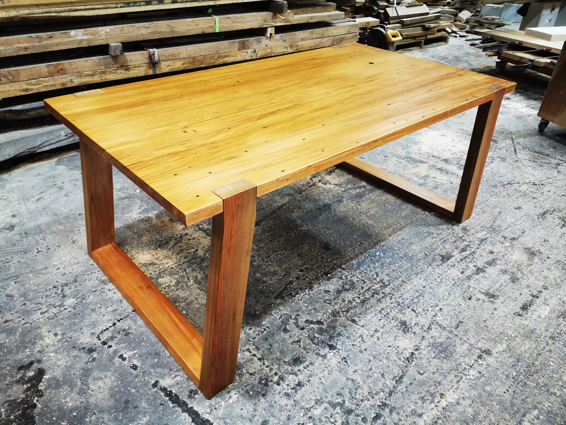 Recycled Rimu Office desk — Progress photo