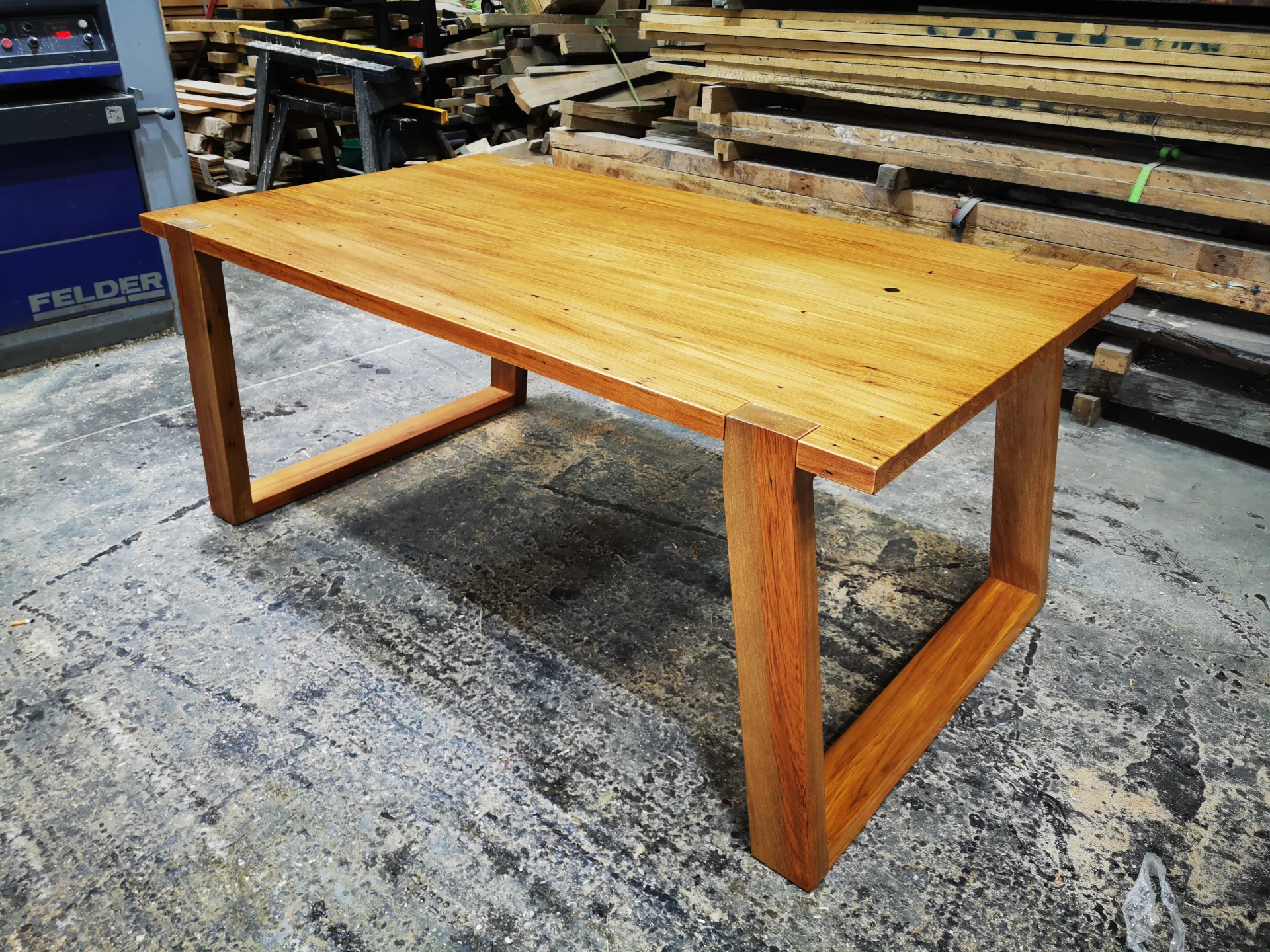 Recycled Rimu Office desk — Progress photo