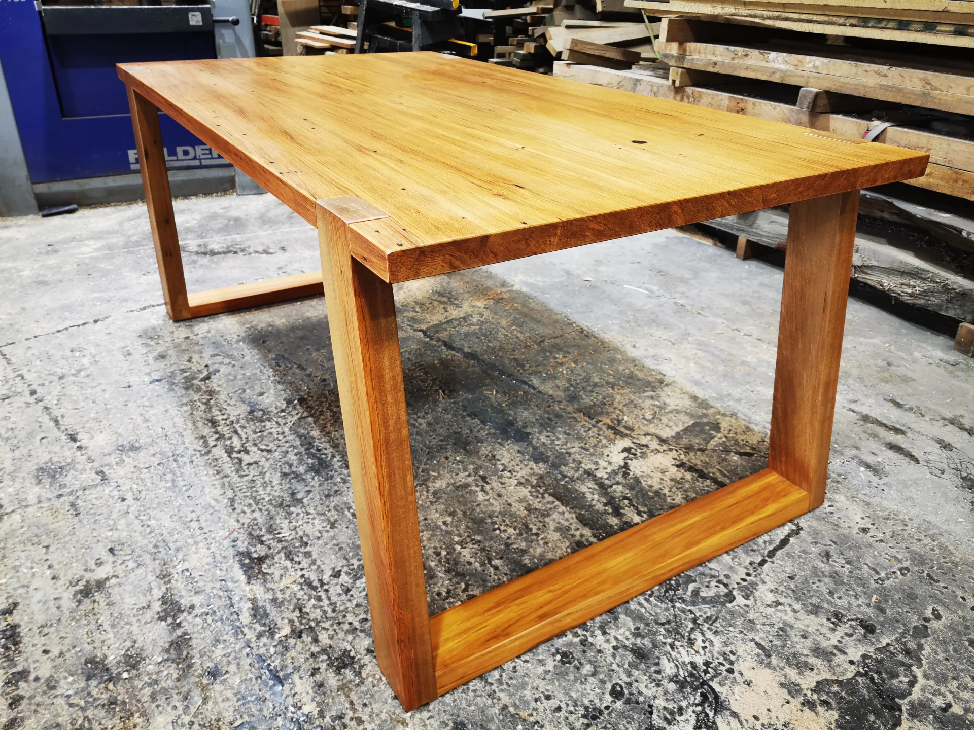 Recycled Rimu Office desk — Progress photo