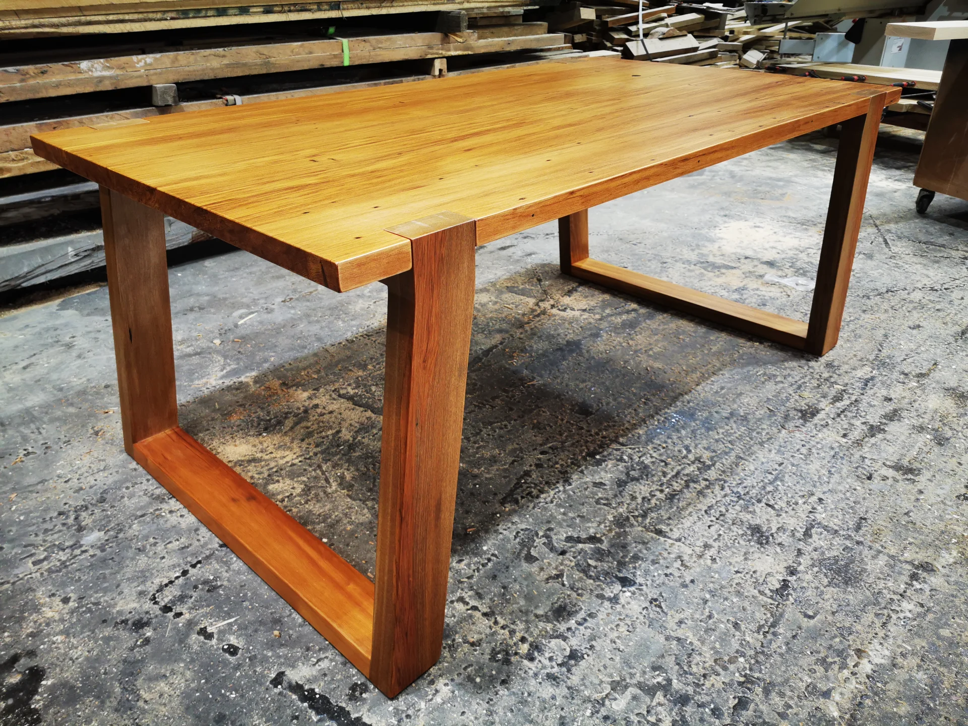 Recycled Rimu Office desk — Progress photo