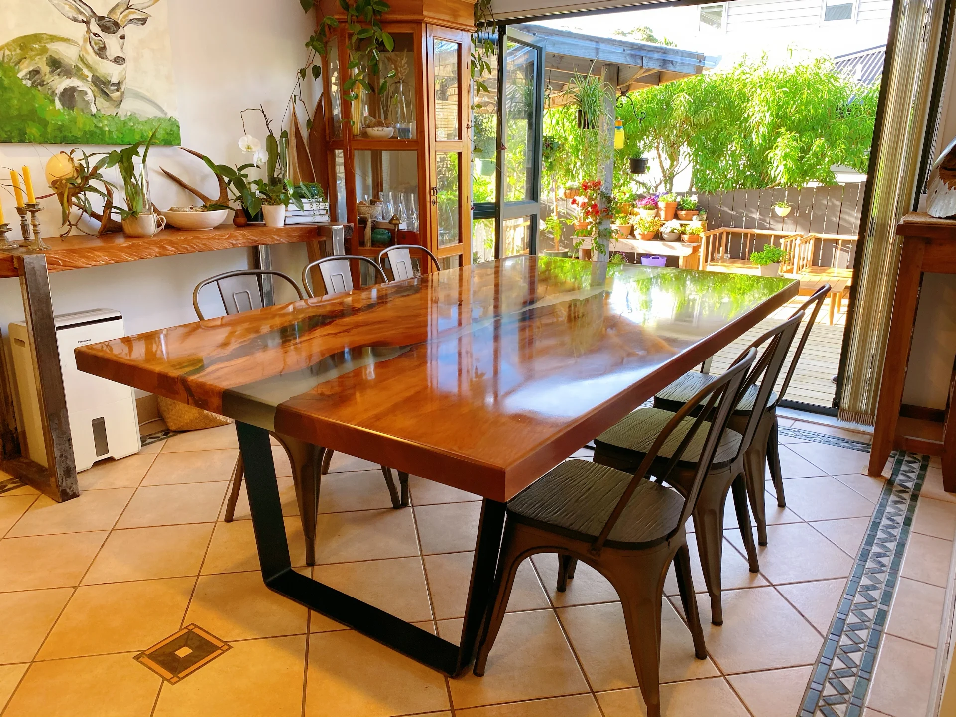 Michelle Swamp Kauri River table — Progress photo