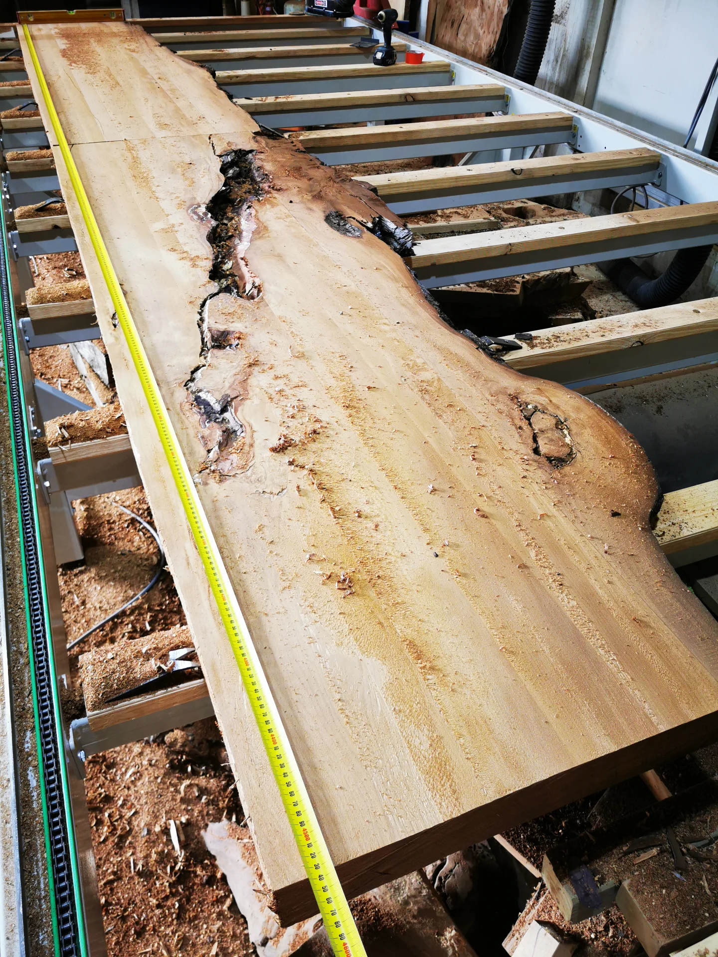 Michelle Swamp Kauri River table — Progress photo