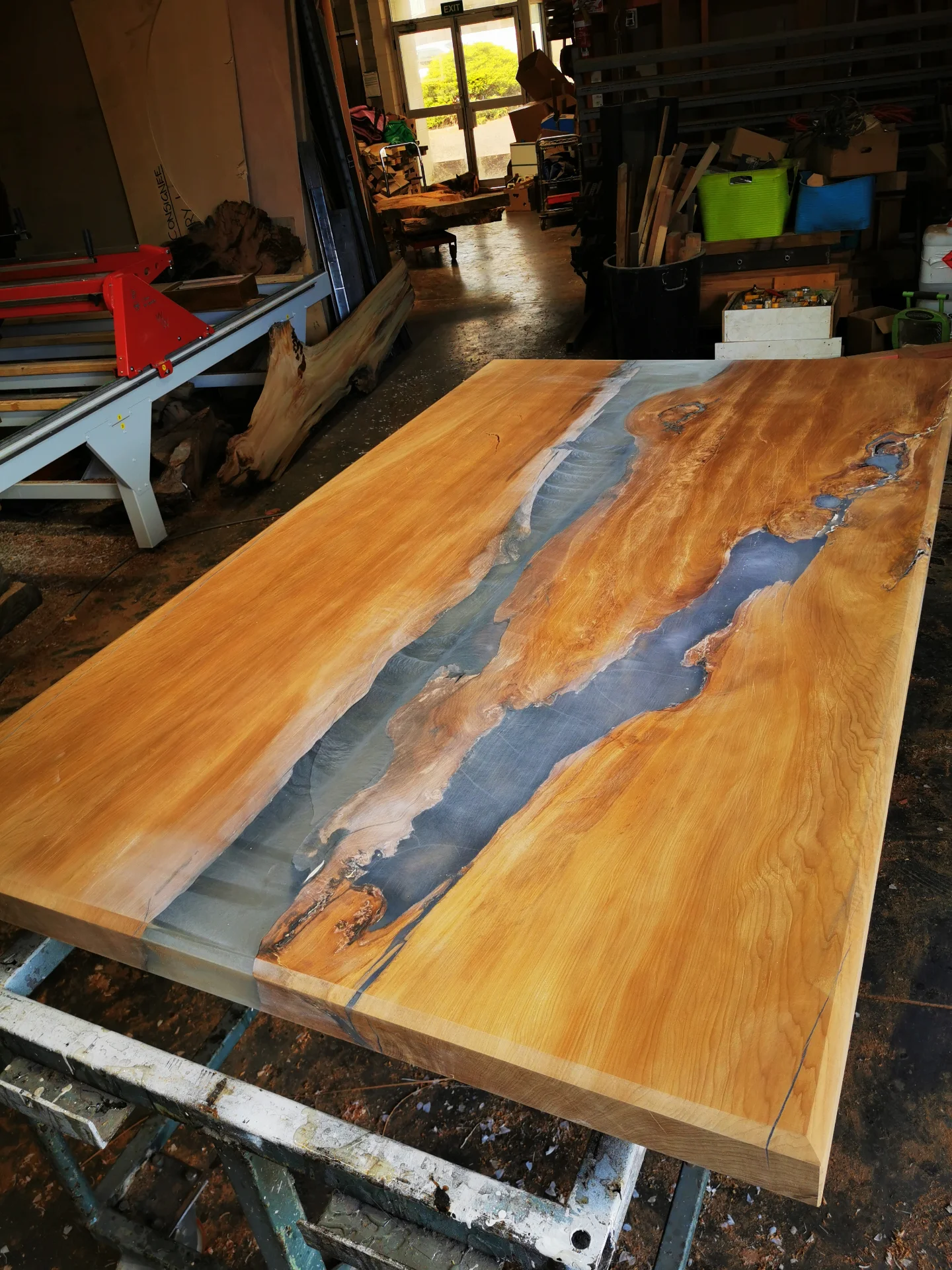 Michelle Swamp Kauri River table — Progress photo