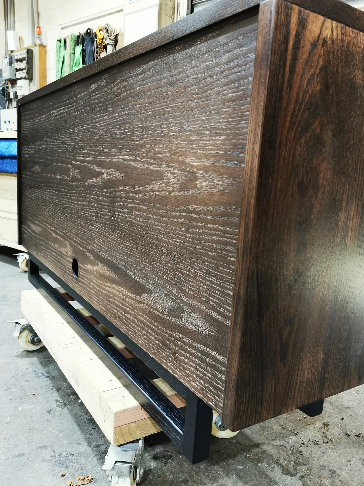 Ash Sideboard in walnut stain — Progress photo