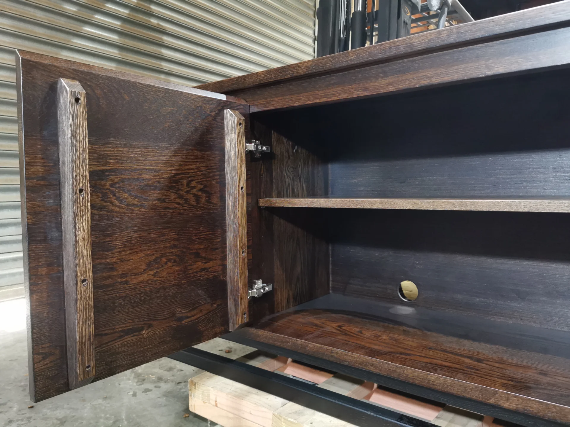 Ash Sideboard in walnut stain — Progress photo