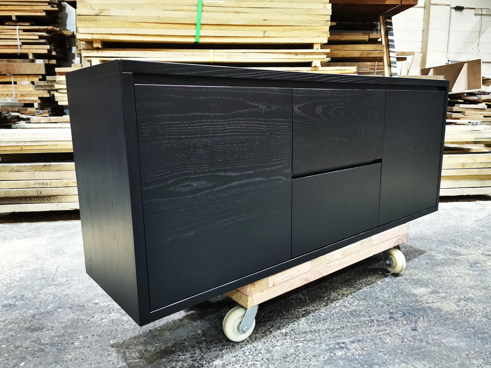 Ash Sideboard in Black PU