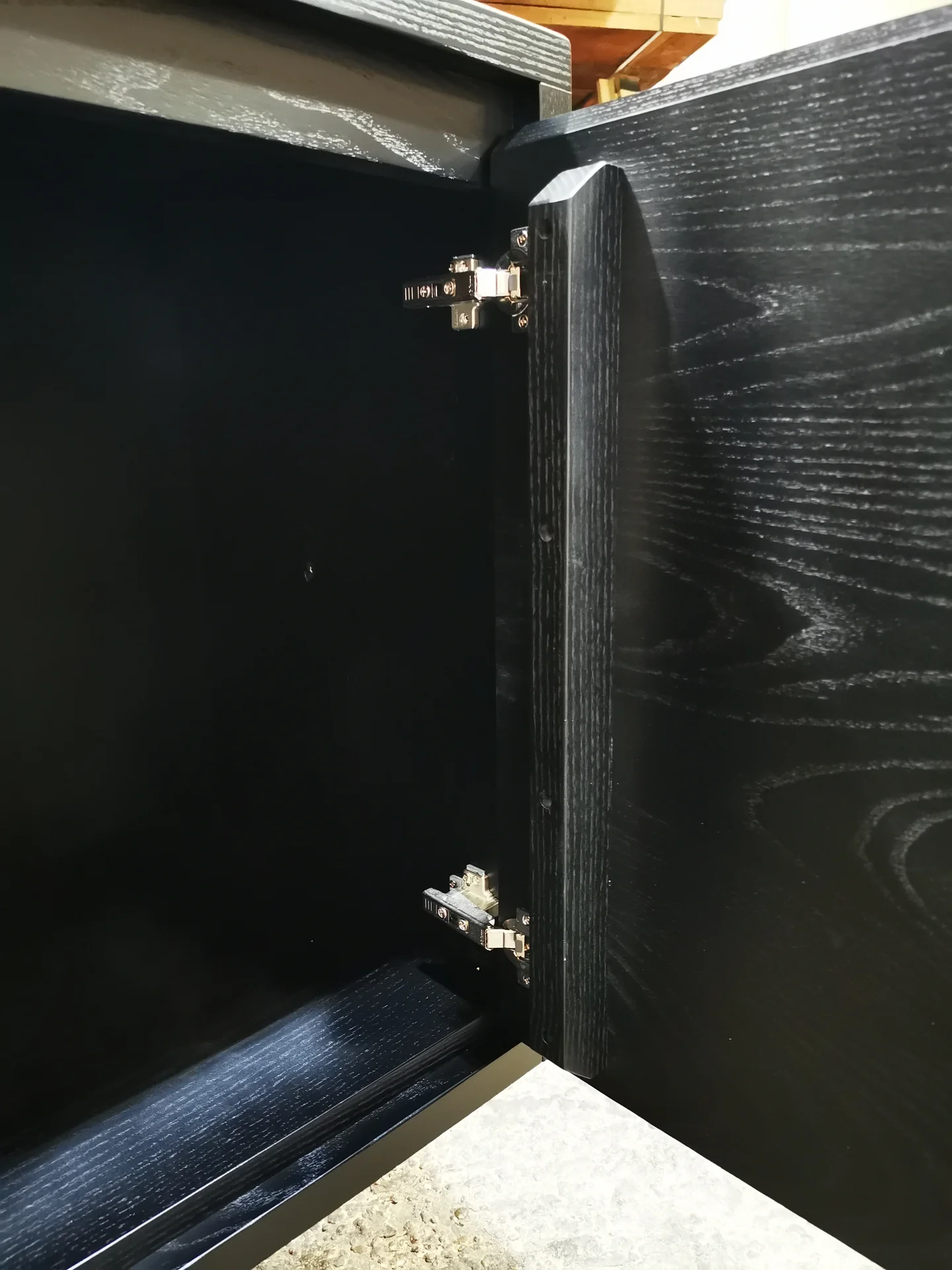 Ash Sideboard in Black PU — Progress photo