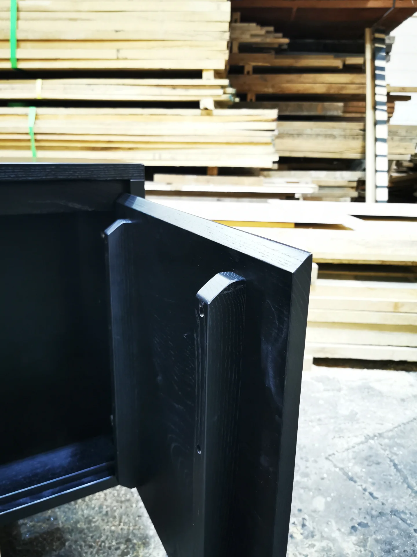 Ash Sideboard in Black PU — Progress photo