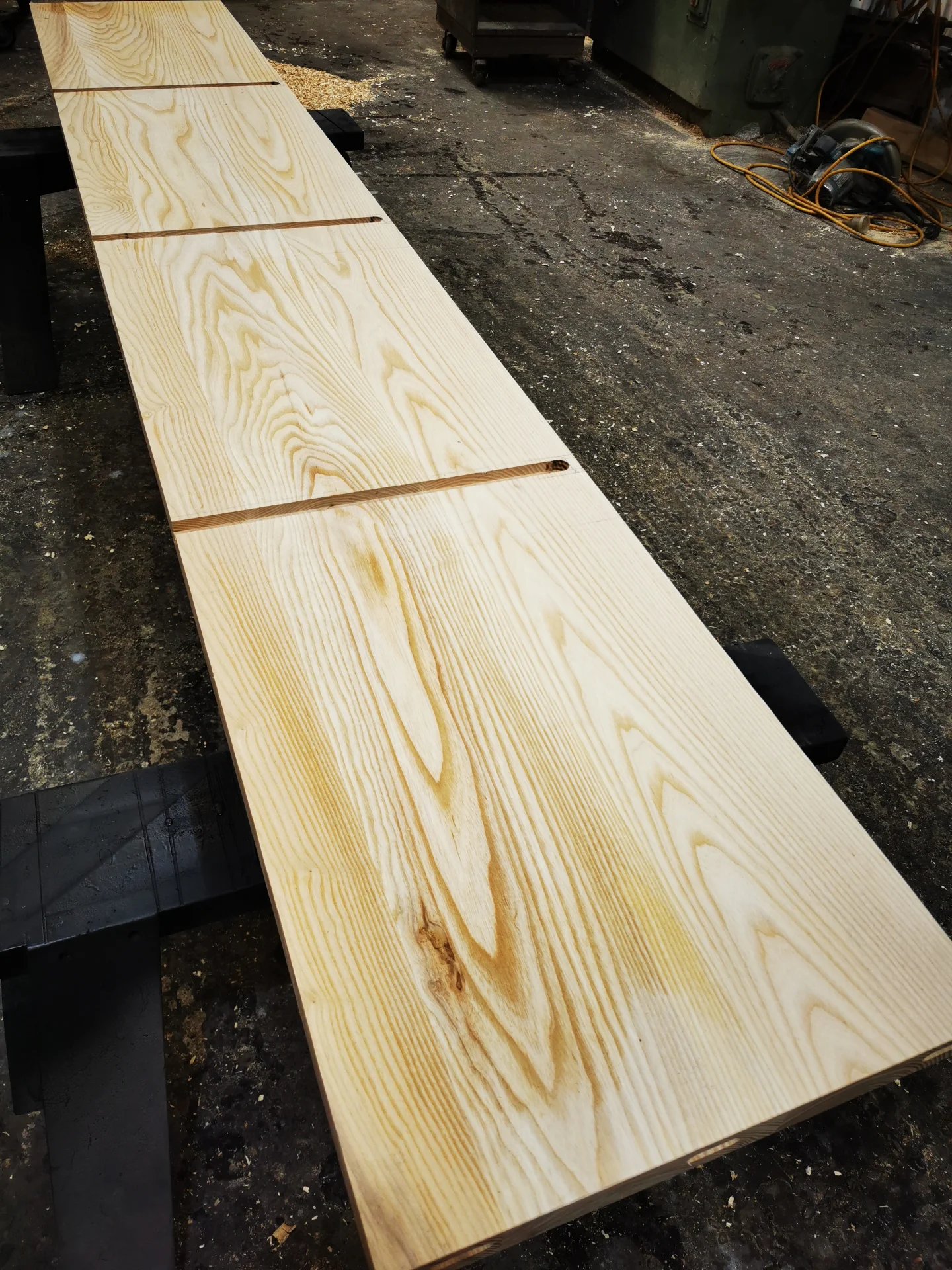 Ash Sideboard with live edge Elm Doors — Progress photo