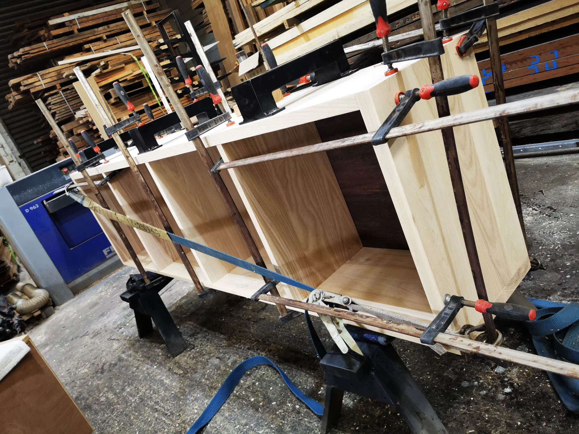 Ash Sideboard with live edge Elm Doors — Progress photo
