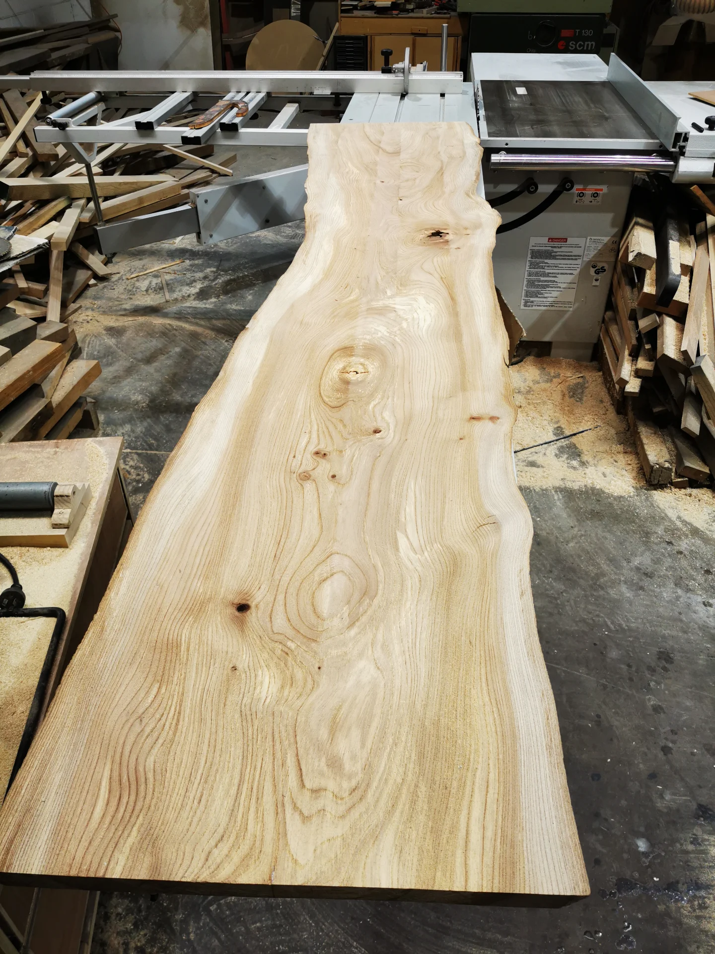 Ash Sideboard with live edge Elm Doors — Progress photo
