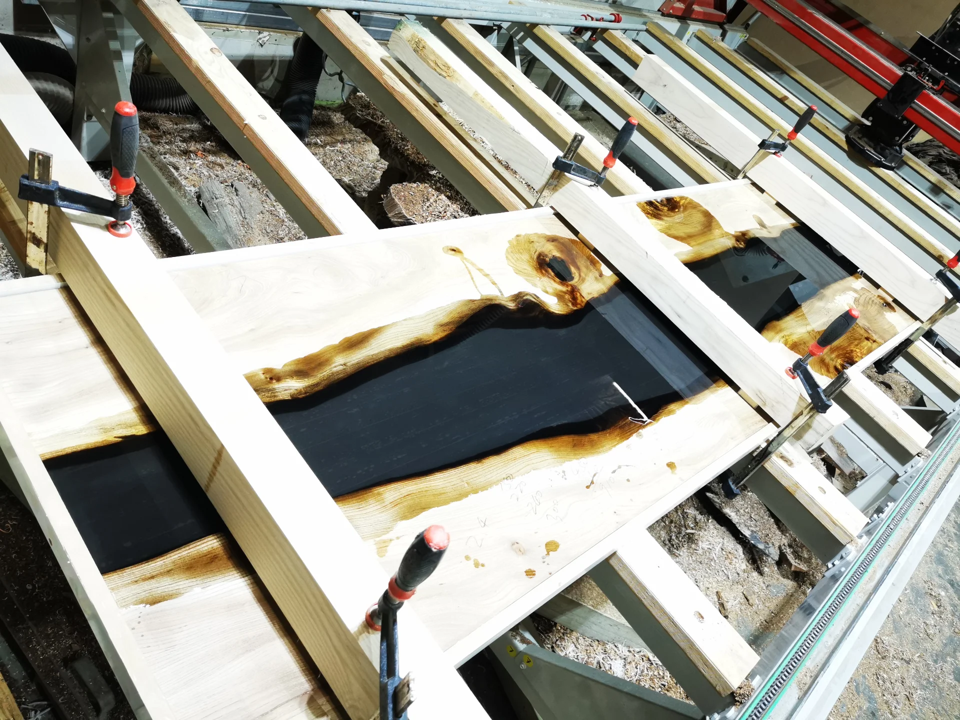 Ash Sideboard with live edge Elm Doors — Progress photo