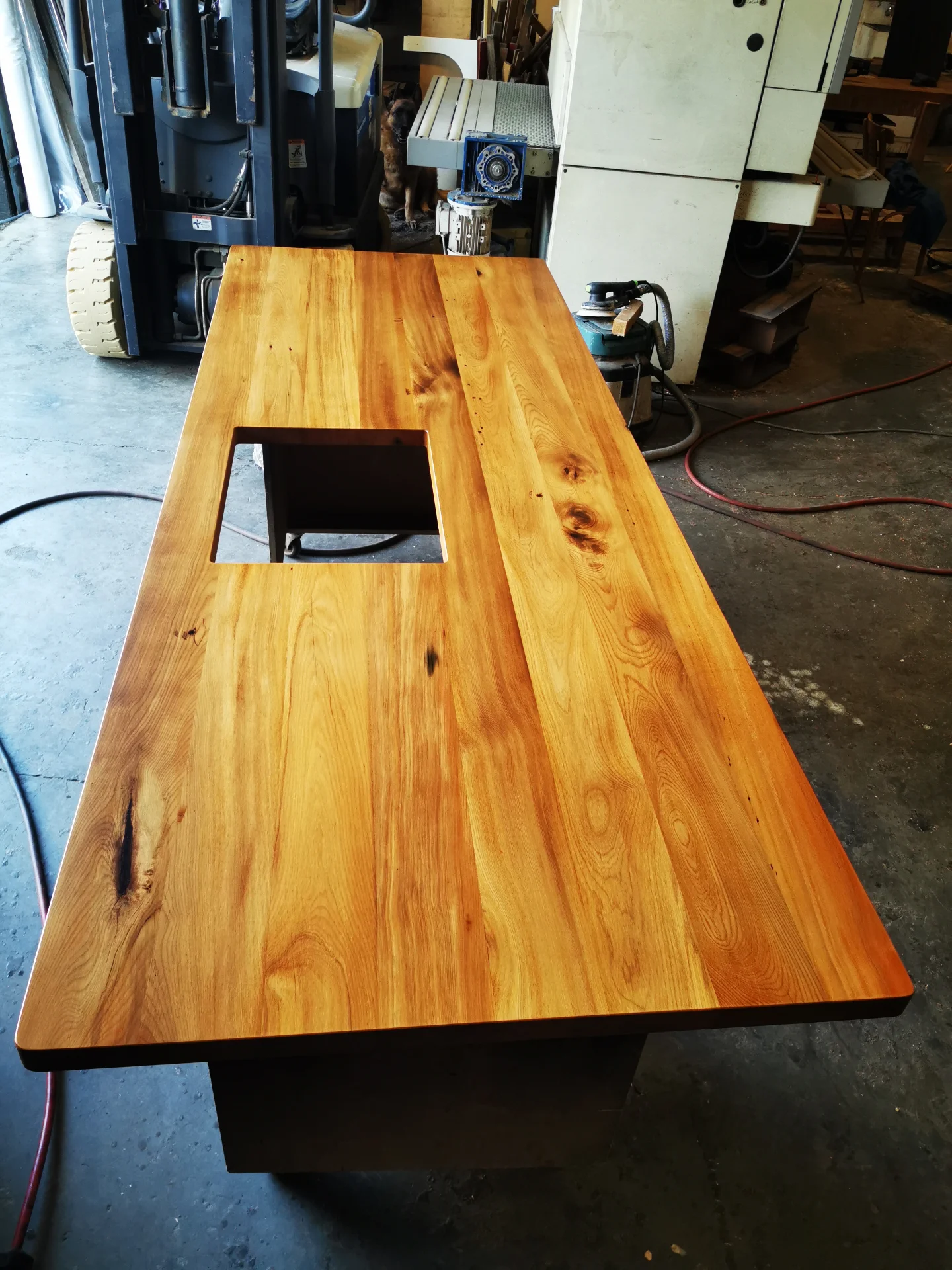 Recycled Rimu Counter top with Undermount Sink — Progress photo