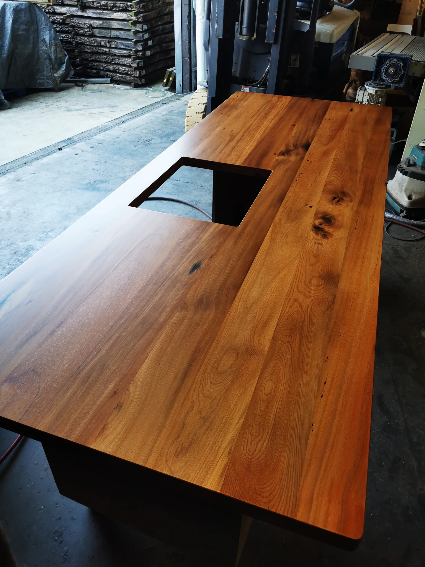 Recycled Rimu Counter top with Undermount Sink — Progress photo