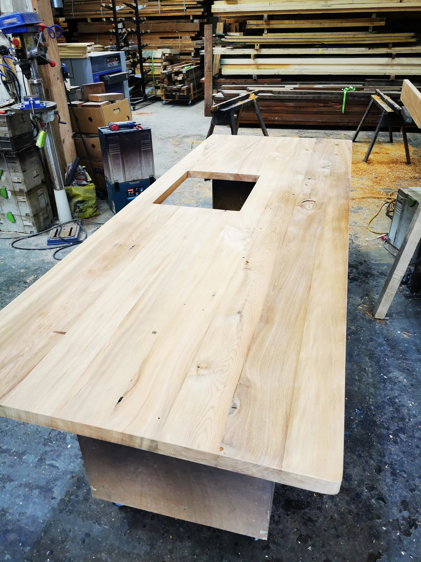 Recycled Rimu Counter top with Undermount Sink — Progress photo