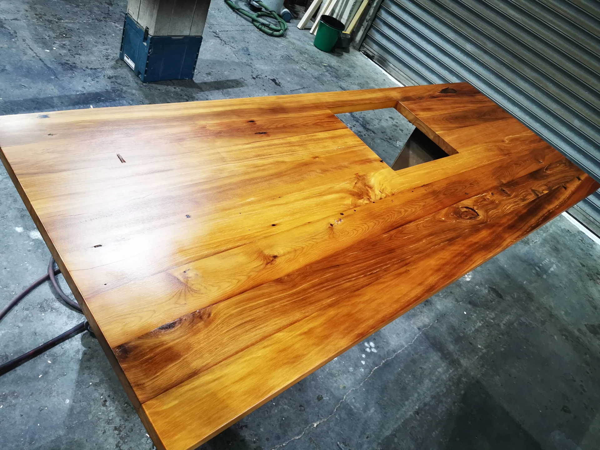 Recycled Rimu Counter top with Undermount Sink — Progress photo