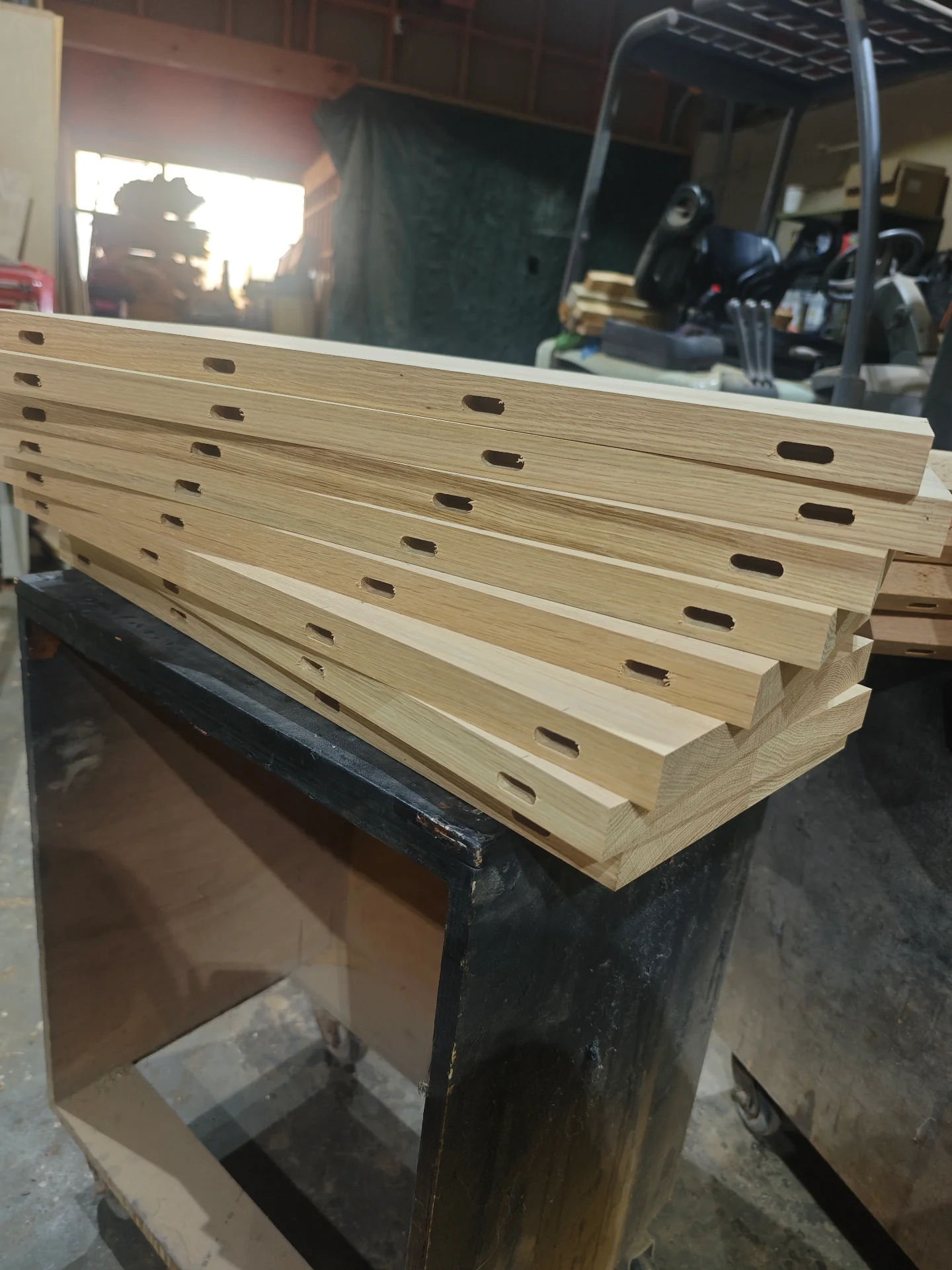 Custom white oak dining table 3600*1200 — Progress photo