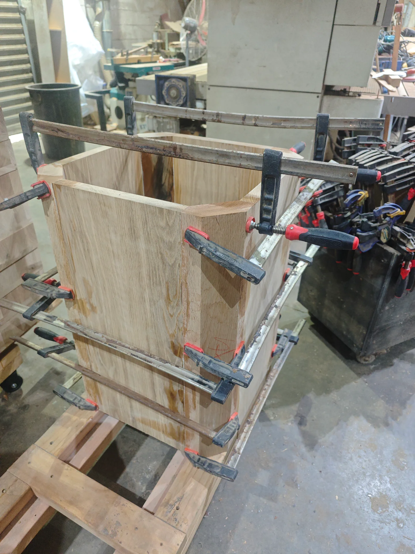 Custom white oak dining table 3600*1200 — Progress photo