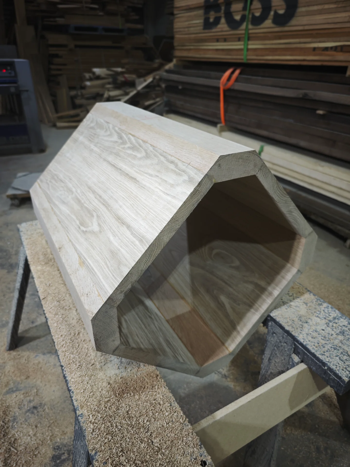 Custom white oak dining table 3600*1200 — Progress photo