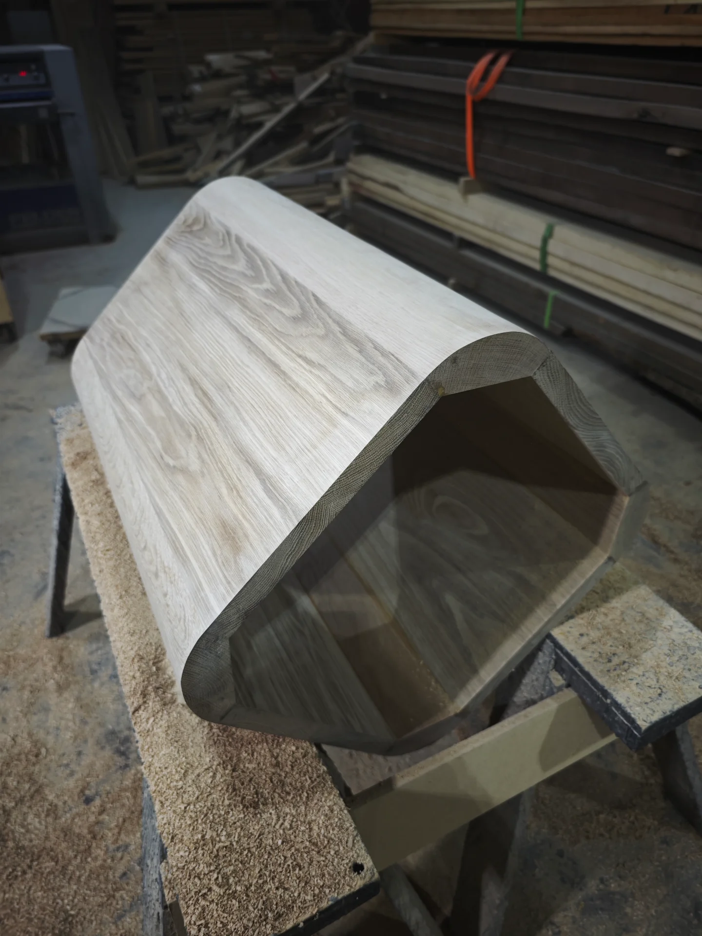 Custom white oak dining table 3600*1200 — Progress photo