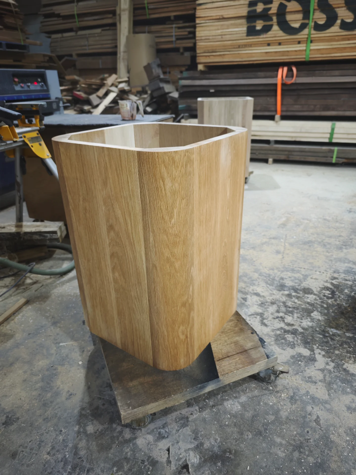 Custom white oak dining table 3600*1200 — Progress photo