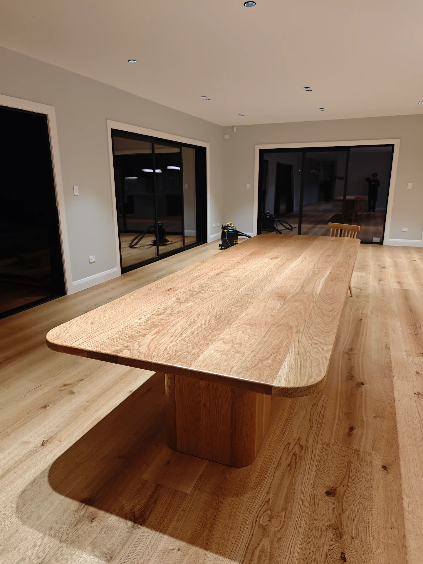Custom white oak dining table 3600*1200 — Progress photo