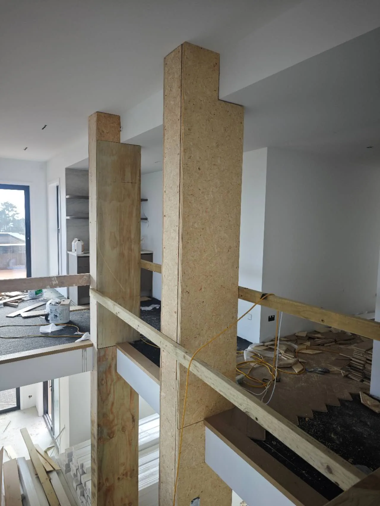 Wainscoting pillars with soild white oak — Progress photo
