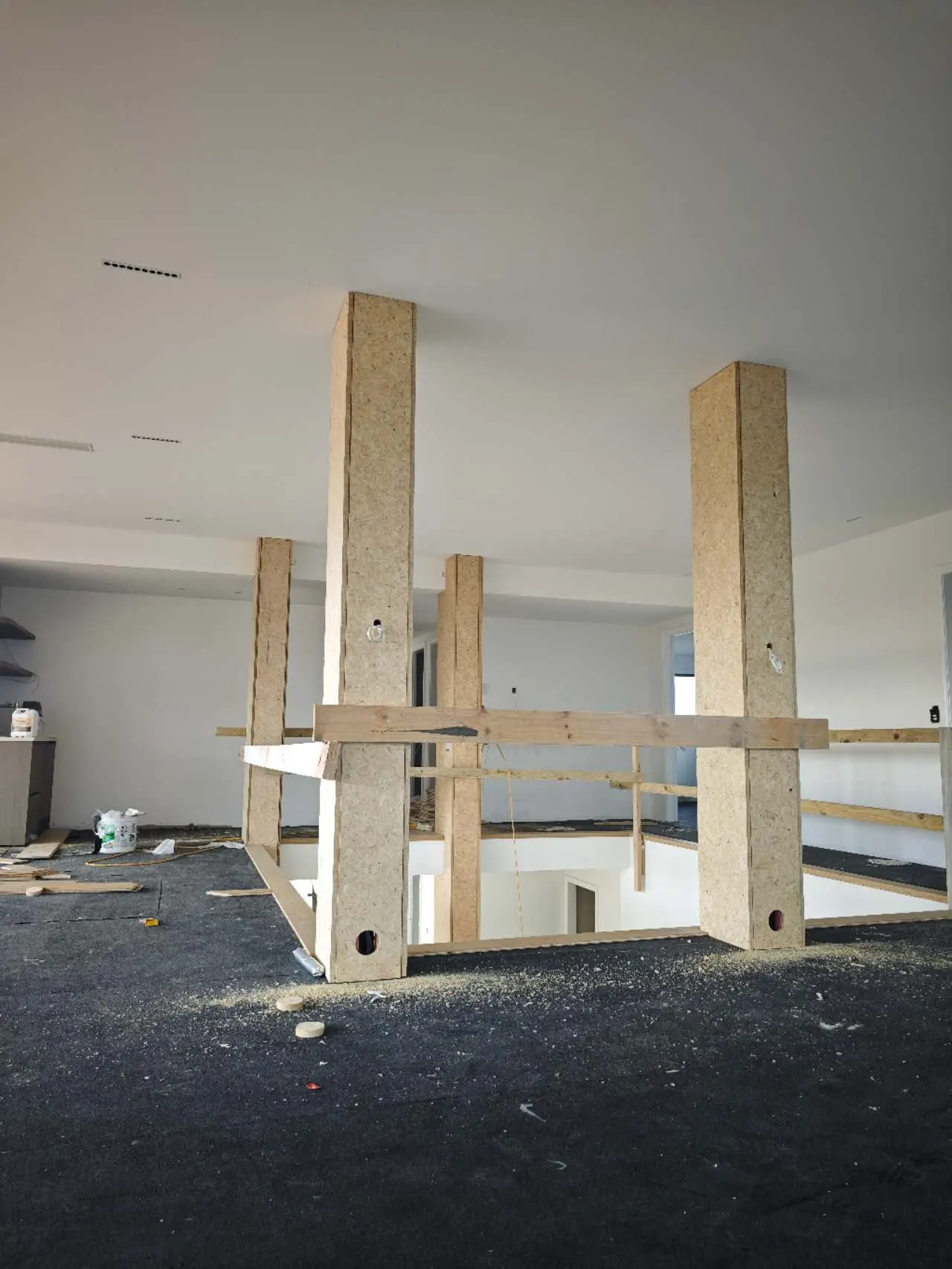 Wainscoting pillars with soild white oak — Progress photo