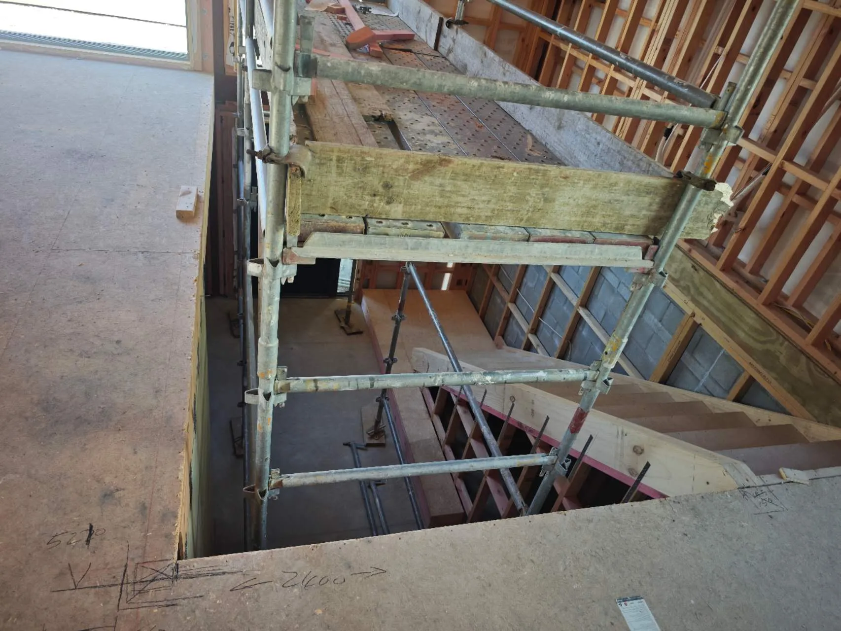 Oak screen in Brookland Place Remuera — Progress photo