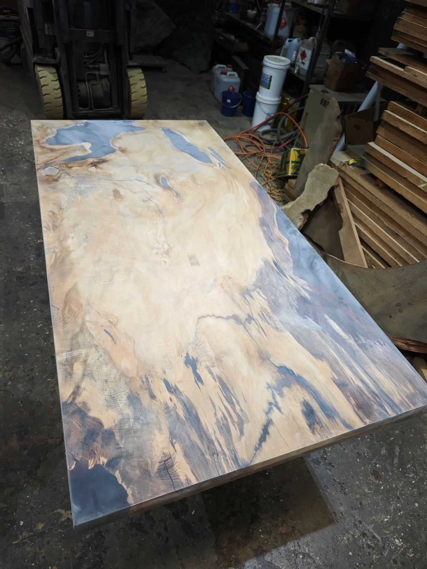 Swamp Kauri Dinning Table 2.2 X 1.1 — Progress photo