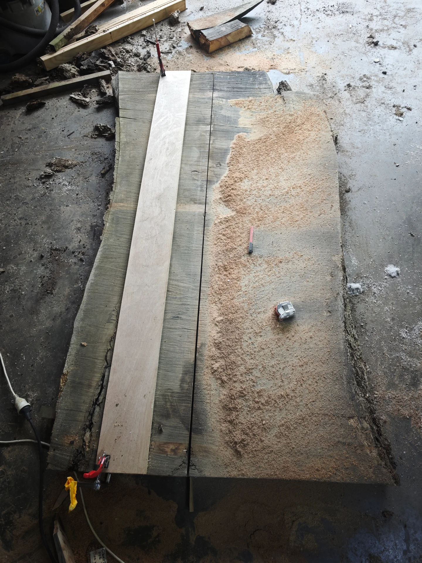 Siberian Elm River Table — Progress photo