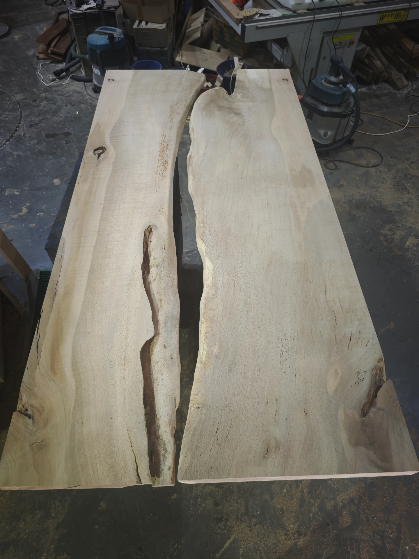 Siberian Elm River Table — Progress photo