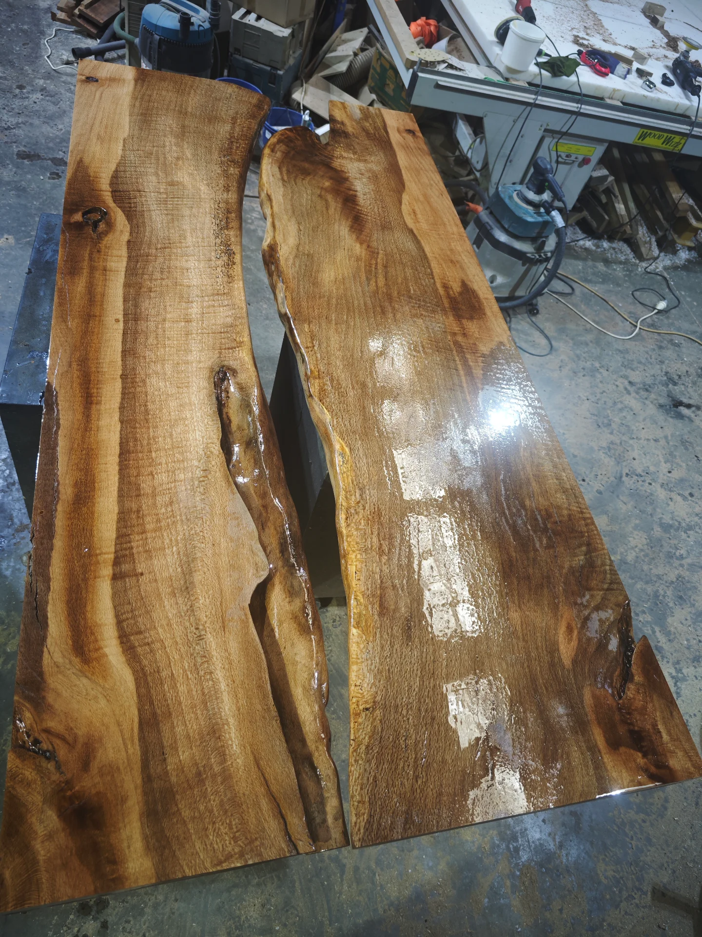 Siberian Elm River Table — Progress photo