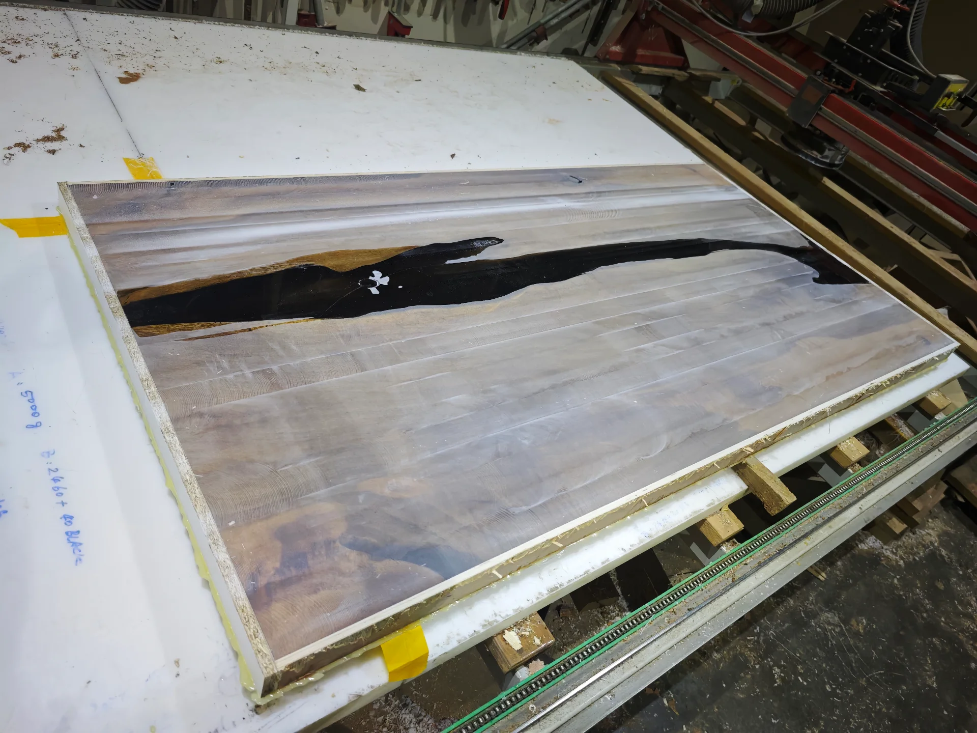 Siberian Elm River Table — Progress photo