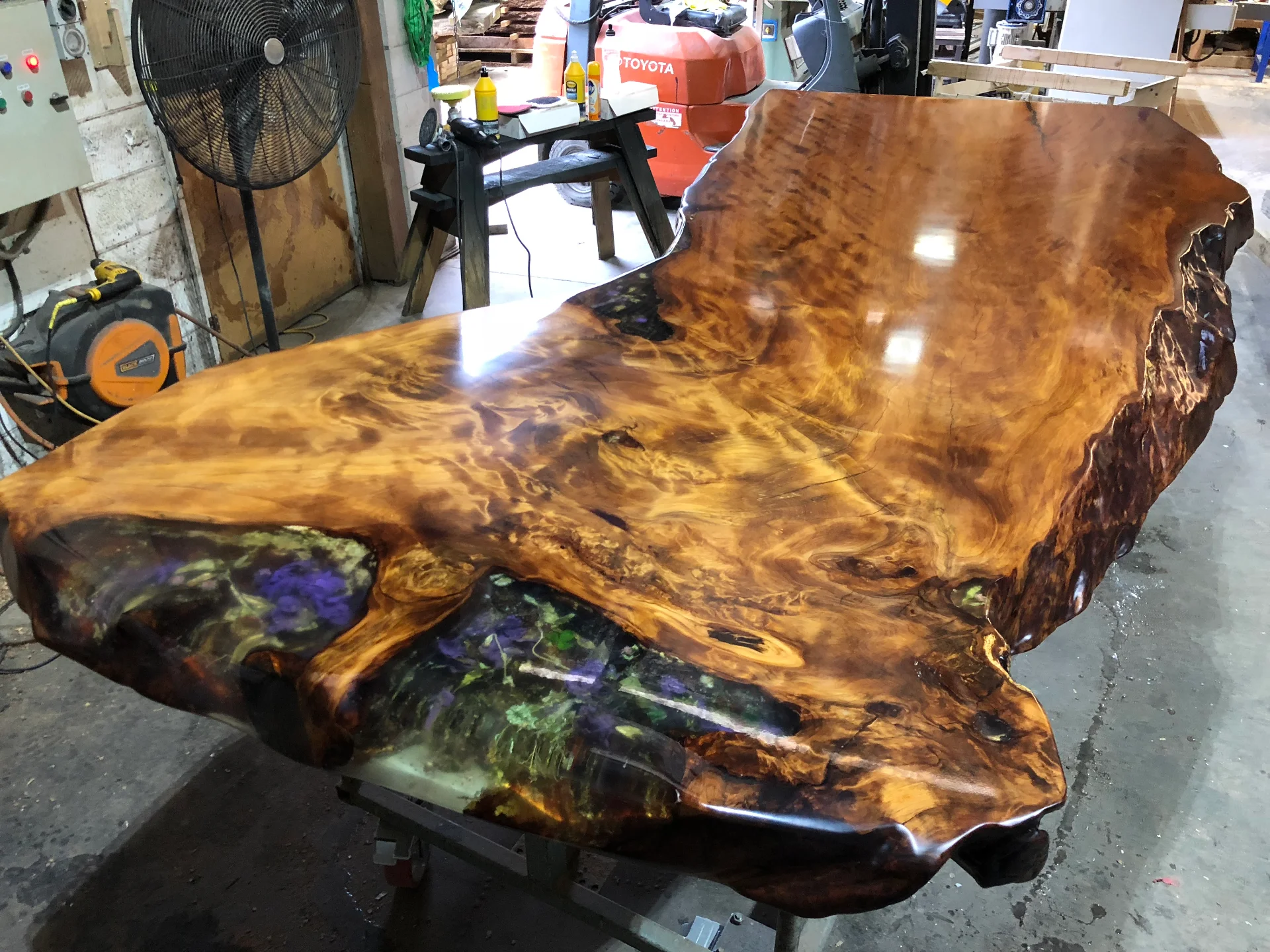 Ansheng's Swamp Kauri table — Progress photo