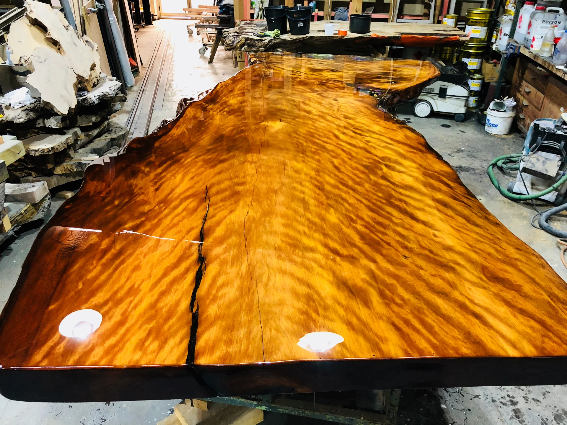 Ansheng's Swamp Kauri table — Progress photo