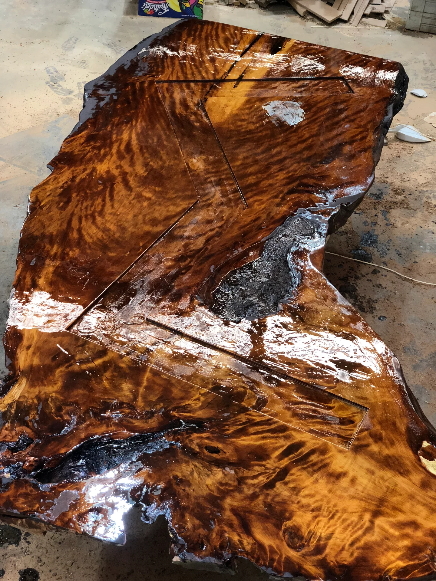 Ansheng's Swamp Kauri table — Progress photo