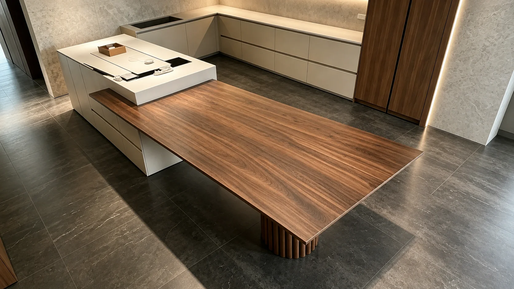 American black walnut table Point View — Progress photo